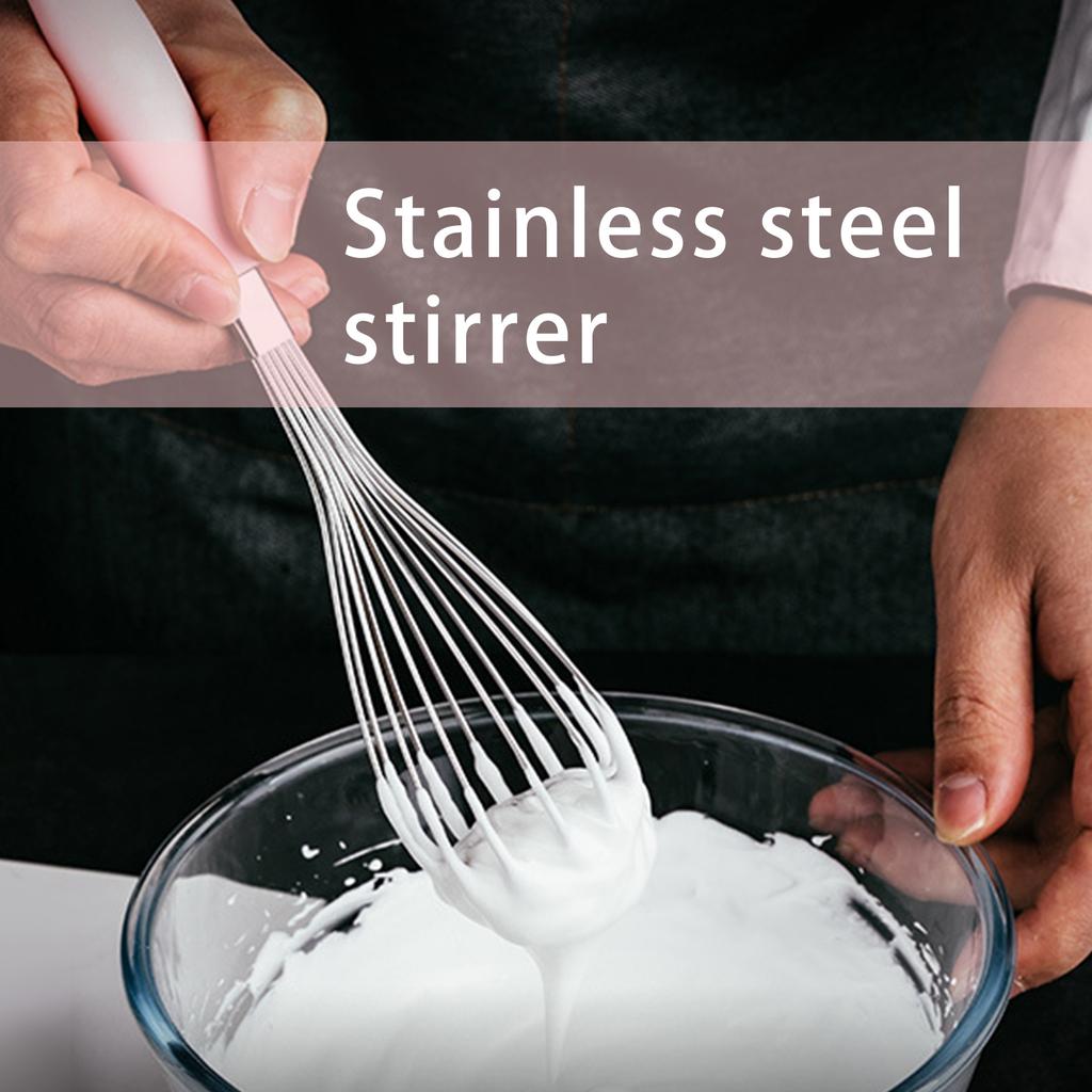 Easy to Clean Stainless Steel Whisk Manual Baking Mixing Tool for Cooking with Durable Stainless Steel Construction