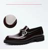 Fashion Men Luxury Loafers High Quality Metal Decorative Thick Soled Slip on Fashion Leather Shoes Business Formal Shoes Men Shoes