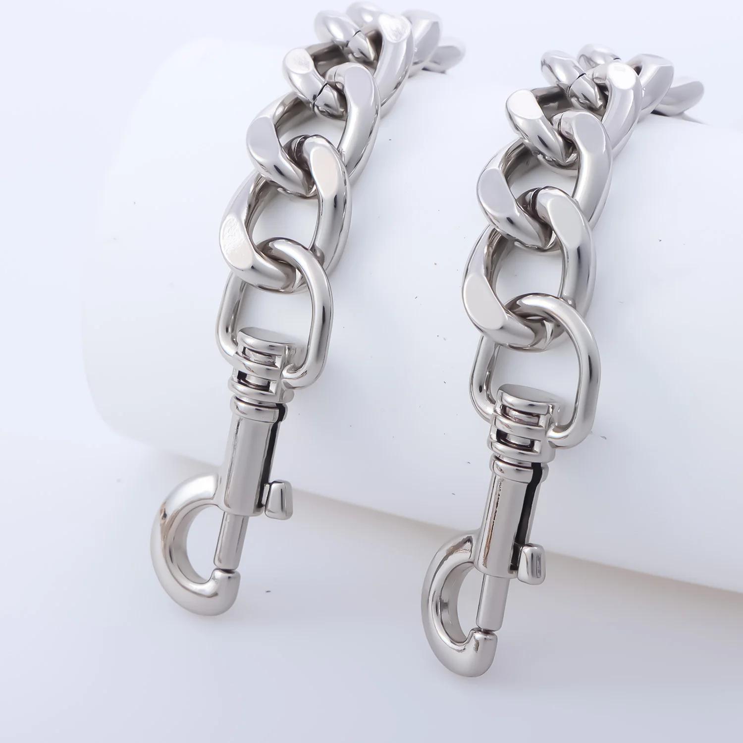 

Алюминиевая цепочка для ремня сумки, цепочки для сумок, ремни на замену, аксессуары для сумок, украшение 30cm серебряный