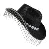 Sparkly Rhinestones Tassels Cowboy Hats Crystal Hat for Bachelorette Party Crystal Hat for Club Stage Bar