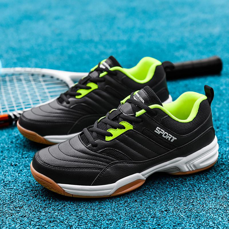 

Big red lucky color boys indoor table tennis game shoes leather surface waterproof beef tendon sole non-slip badminton tennis shoes 48