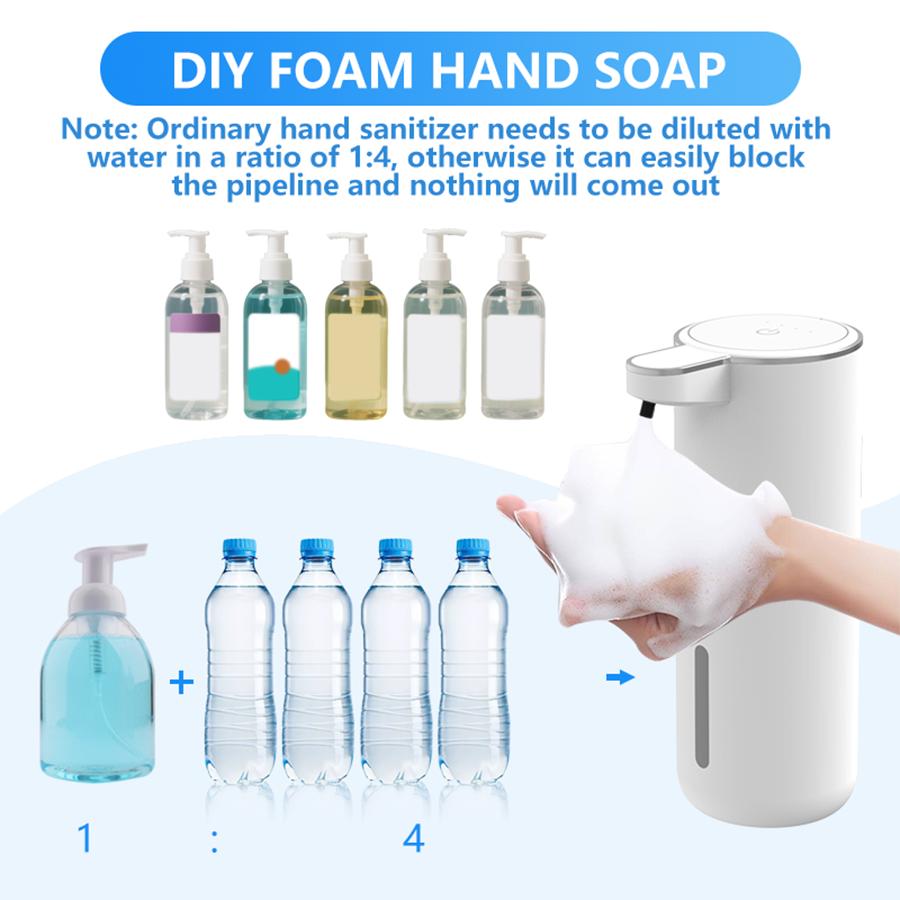 380ML Touchless IPX5 Waterproof Wall-Mounted ABS Material New Electric Automatic Smart Sense Soap Dispenser for Bathroom Kitchen