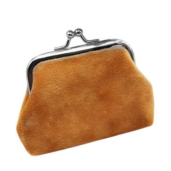 Mini Coin Purse, with Classic Kiss-lock Buckle Design, Portable Velvet Coin Purse, for Coins Earrings Lipstick Samples Daily Use