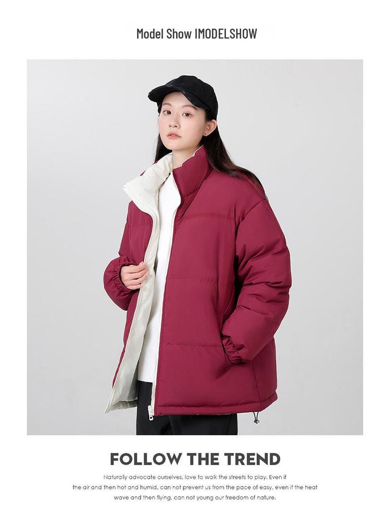 Double-Sided Men's Winter Cotton Padded Jacket - Warm, Loose Fit, Trendy Youth Style for Autumn and Winter
