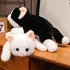 Cute Simulated Cat Doll Plush Toy Stuffed Soft Animal Plush White Gray Kitten Pillow Kids Girls Birthday Gift Pet Toys Deco
