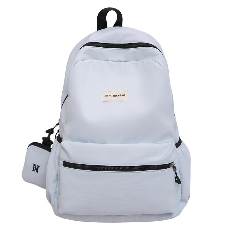 

Women s Large Capacity Schoolbag College Style Student Backpack with Coin Purse Style2 синий