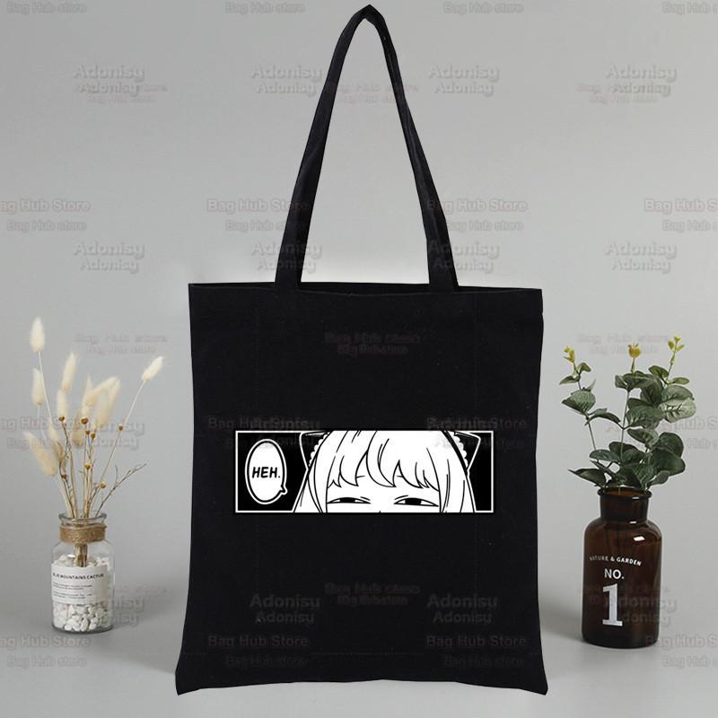 Spy X Family Anime Canvas Tote Bag - Harajuku Style Shoulder Bag for Students & Shopping