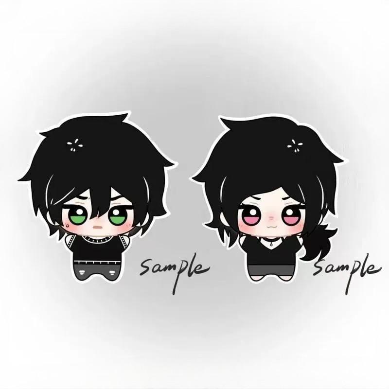 10CM Anime Le Cercueil d'Andy et Leyley Cosplay Peluche Sac à Dos Ornement Mignon Peluche Pendentif Porte-clés Cadeaux d'Anniversaire Peluches