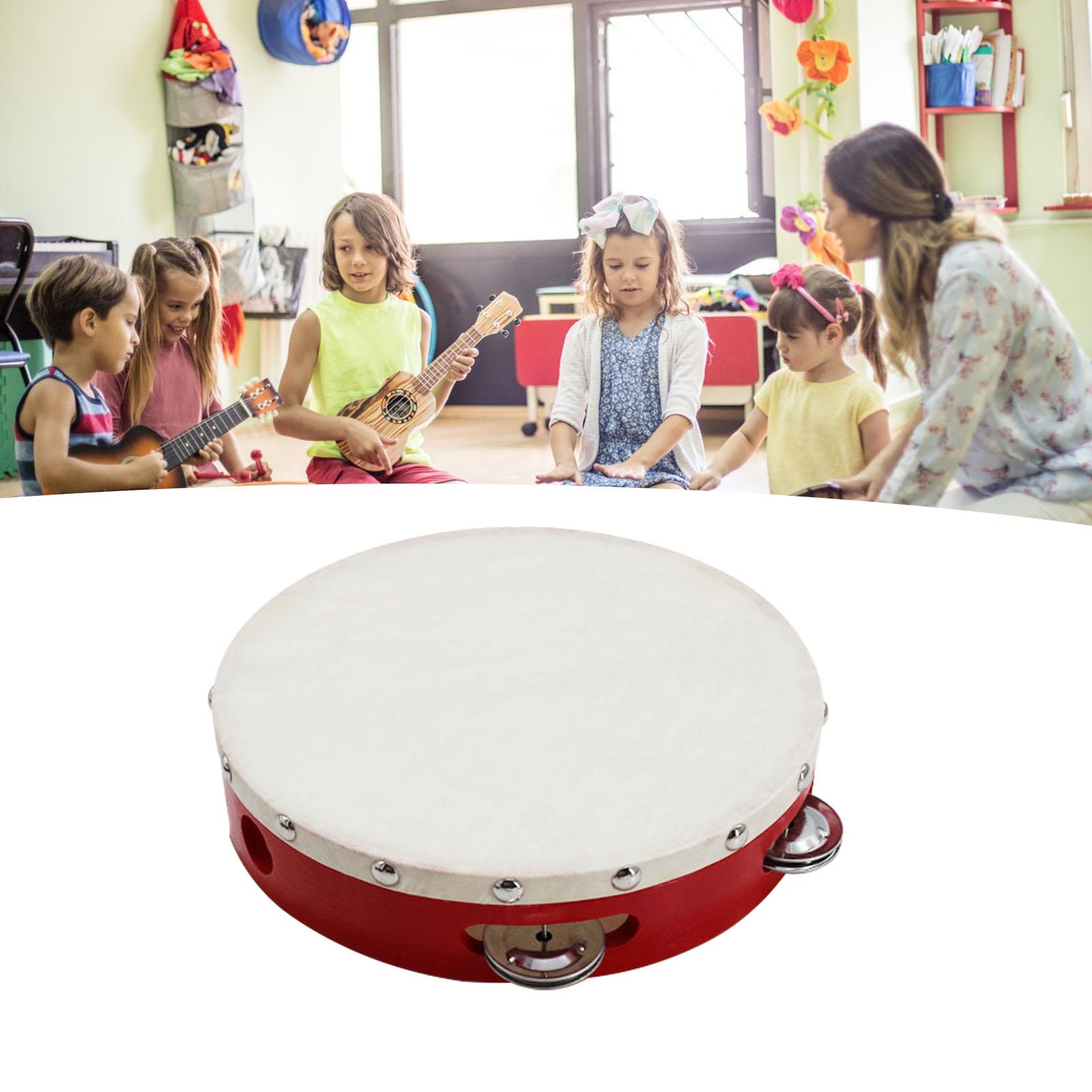 

Тамбурин Регулируемая Удобная Ручка Ручной Барабан Детский Музыкальный Образовательный Инструмент 10 Дюймов 10 Inch