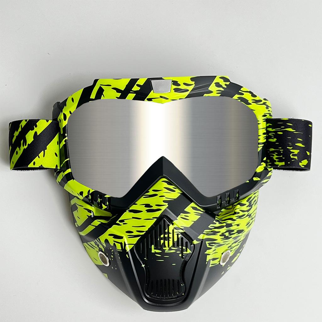 Windproof Outdoor Mask Glasses Men Off-road HD Lens MX MTB ATV Anti-Fog Full Face Protection Tactical Helmet Mask Adjustable