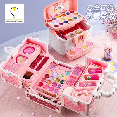 Prinzessin Kosmetik Spielzeug Anzug Kleines Mädchen Geburtstagsgeschenk Luxus Spezielle Malerei Make-Up Box Für Mädchen