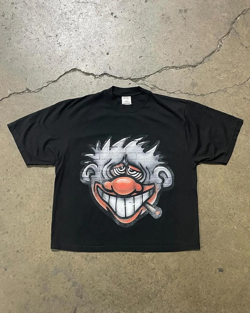 Hip Hop Portrait Graphic Printed Tshirt Short Sleeve Tops 2026 Loose Street Mens Cotton Streetwear Harajuku Oversized TShirt