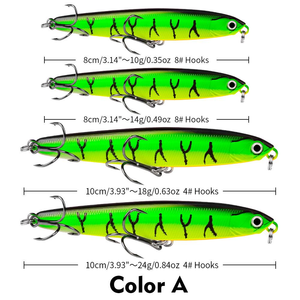 Long Cast Sinking Pencil Lure: 10/14/18/24g Bionic Hard Plastic Fishing Bait