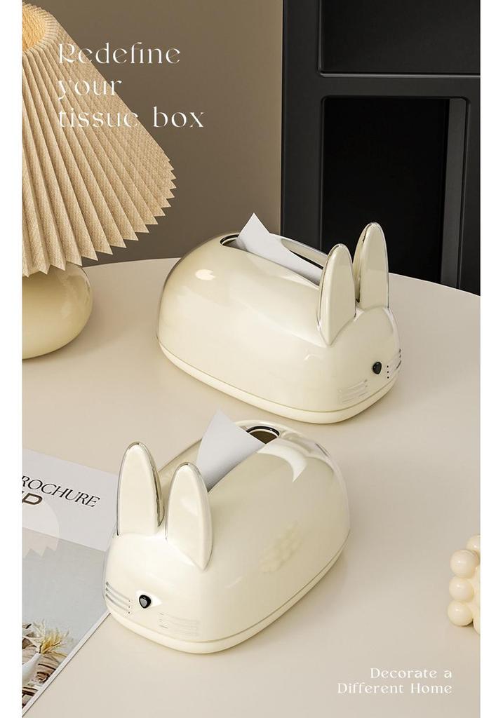 Creative High-End Rabbit Tissue Box - Stylish Home Decor Paper Dispenser for Living Room