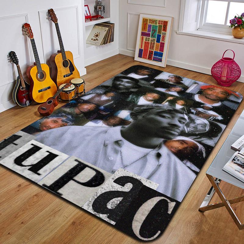 Kober s potiskem T-Tupac módní podložka na jógu dekorativní koberec do ložnice dekorativní podlahová rohožka do obývacího pokoje koupelny narozeninový dárek
