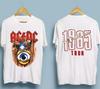 ACDC 1985 Fly On The Wall Tour White Unisex All Size T-Shirt Mens Womens Tees Top