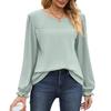 Breathable Mesh Long Sleeve Tops for Women Solid Color Puff Sleeve T Shirt Round Neck Casual Daily Wear