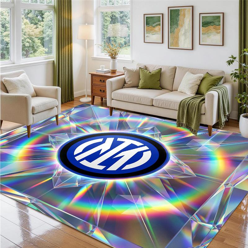 Borussia Dortmund Design Crystal Velvet Rug Soft Decorative Mat for Bedroom Entrance