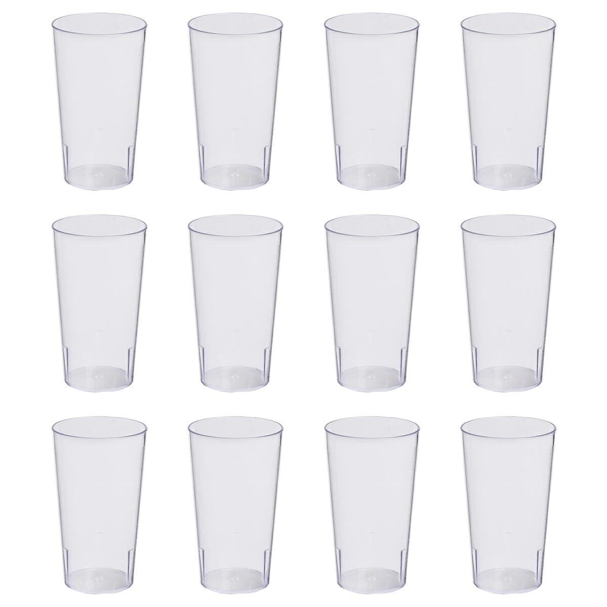 

Thunder Group Tumbler 470ml 16oz Set of 12 Commercial Use Dishwasher Safe Plastic Cup Glass Lightweight Break-resistant Non-stick PLTHTB016C-12S чистий