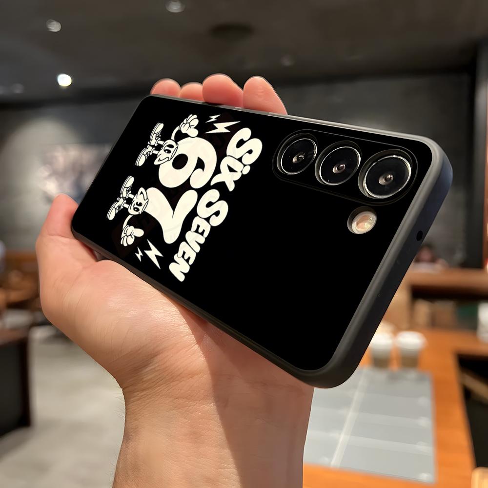 67 Six Seven Phone Case For Samsung A56 A36 A26 A16 A15 A25 A35 A55 A14 A34 A24 A54 Black Soft Shell