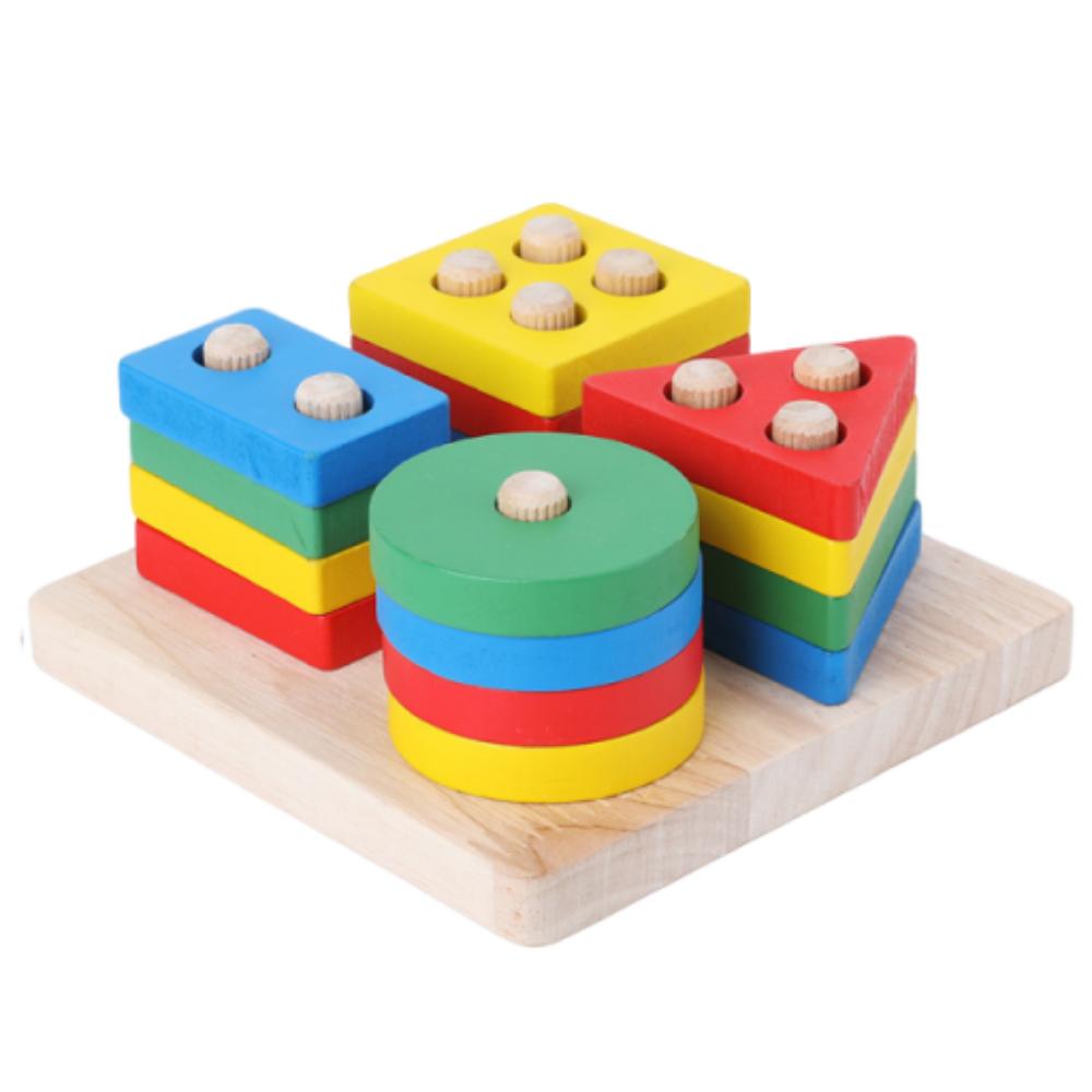 Shape Matching Recognition Shape Sorter Wooden Recognition Color Matching Puzzle Early Learning