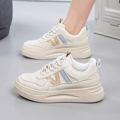 Spring and Autumn Breathable Thin Leather Waterproof Casual Sports Shoes Platform Student Board Shoes