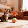 Cat Teaser Toy Feather Ball Wobble Doll Sounding Interactive Kitten Toy Teeth Cleaning Bite-resistant Cat Toy Supplies
