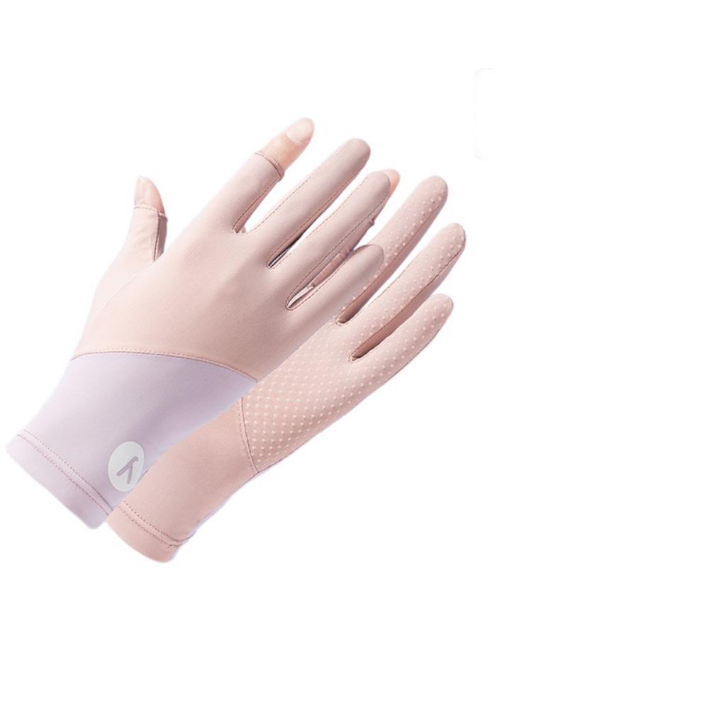 Anti-UV Ice Silk Gloves Touch Screen Sunscreen Gloves Fashion Mittens  Summer