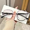 Luxury Rimless Reading Glasses for Women - Diamond Cutting Style, Presbyopic Lens, Square Frame, Lightweight & Stylish Design