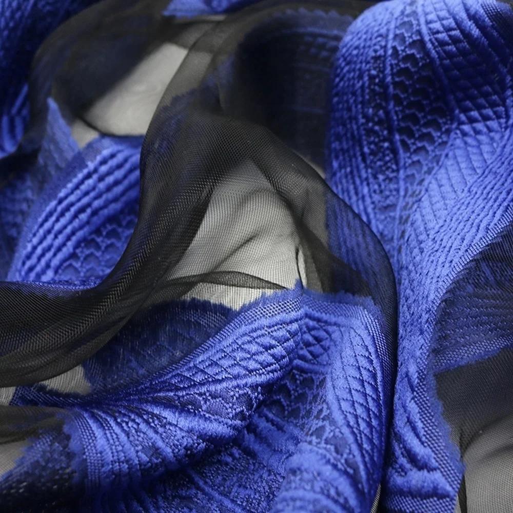 1 Pcs Embroidered Flower Simulation Silk Scarf Transparent Lace Leaf Scarf Sunscreen Shawl Beach Towel Muslim Headscarf