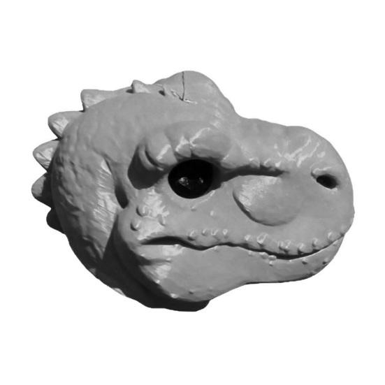 Dinosaur Head Squirrel Feeder Squirrel Feeder Funny T-Rex Outdoor серый