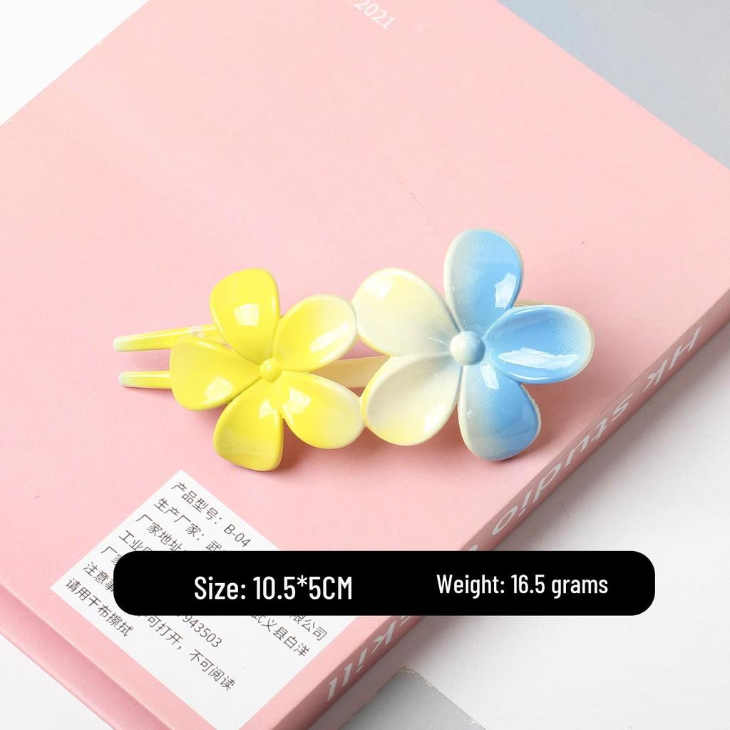 Elegant Matte Flower Updo Duckbill Hair Clip for Women
