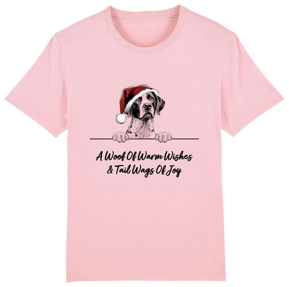 

ENGLISH POINTER Christmas Dog T-Shirt Adults Kids Woof Wishes Tail Wags Joy XMAS 3XL