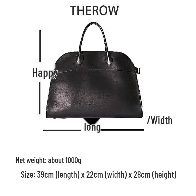 TheRow Margaux15 Large Genuine Leather Tote – Handheld Computer Bag in Style of Bai Baihe and Dong Jie