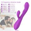 10 Speed G Spot Heated Dildo Vibrator Double Vibration Stimulating Clit Vagina Massager Adult Masturbation Sex Toys For Women