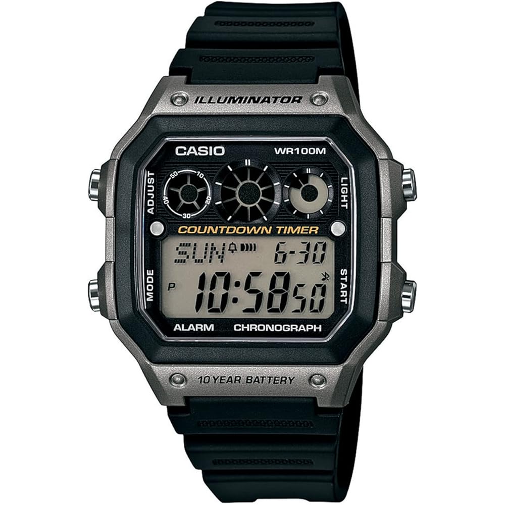 Casio AE-1300WH-8A Sports Digital Watch Black Gray Men s Wristwatch