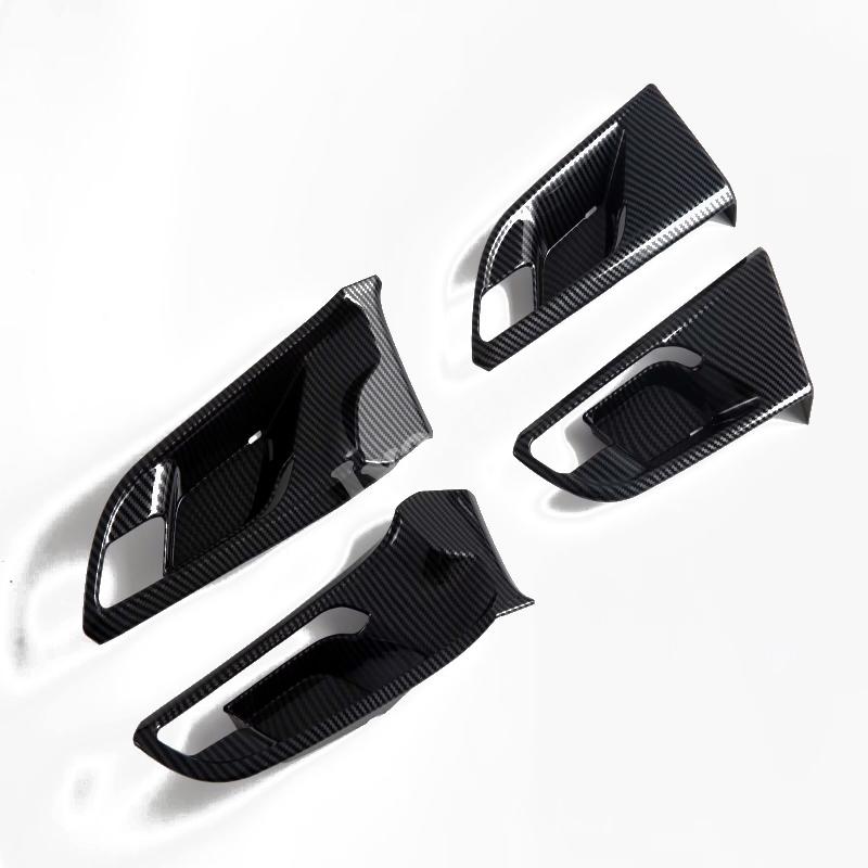 LHD RHD For MG3 Hybrid 2024 2025  ABS Carbonfiber Car Inner armrest Door Handle door Bowl cap strip Covers Interior Accessories