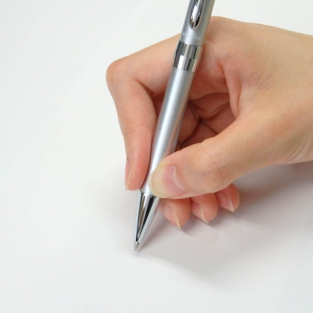 Pentel Vicuña EX2 BX2007Z Silver Body Oil-Based Ballpoint Pen