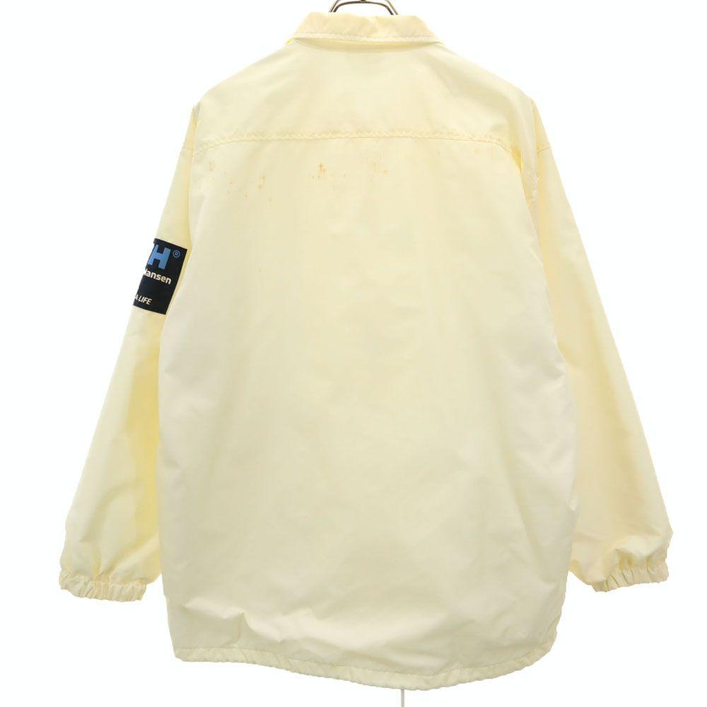 Helly Hansen 80s Vintage Nylon Coach Jacket L Ivory Back Brushed Men's Used