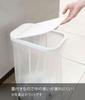 Yamazaki Luce Trash Bag Holder, Black, Approx. W22 X D33 X H55cm, Easy-to-Remove Garbage Bags, 7553