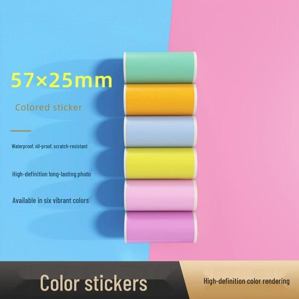 Color Background Thermal Label Paper: Self-Adhesive, Reusable for Student Error Review (5725)