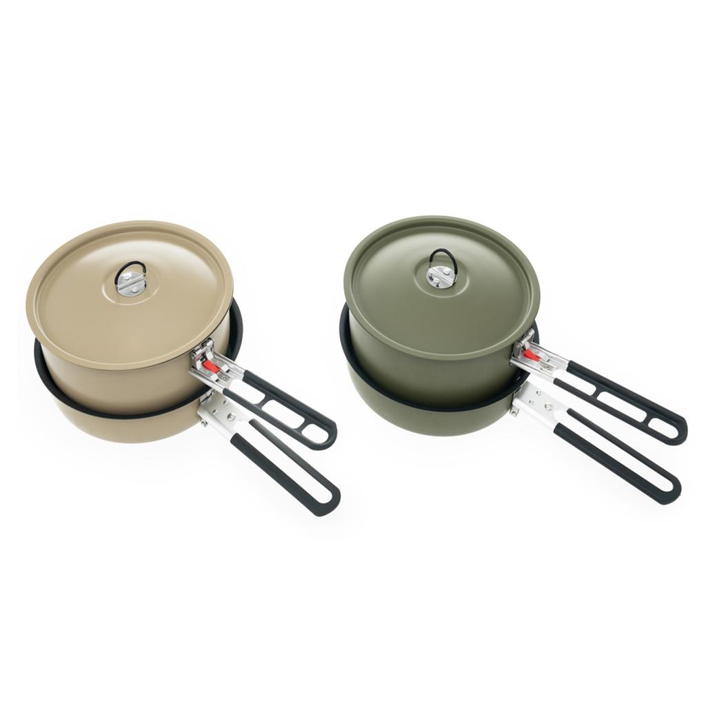 Faltbarer Griff Kochtopf Antihaftbeschichtet Camping Pfanne Outdoor Energiesparend Schnellheiztopf für Wandern Picknick