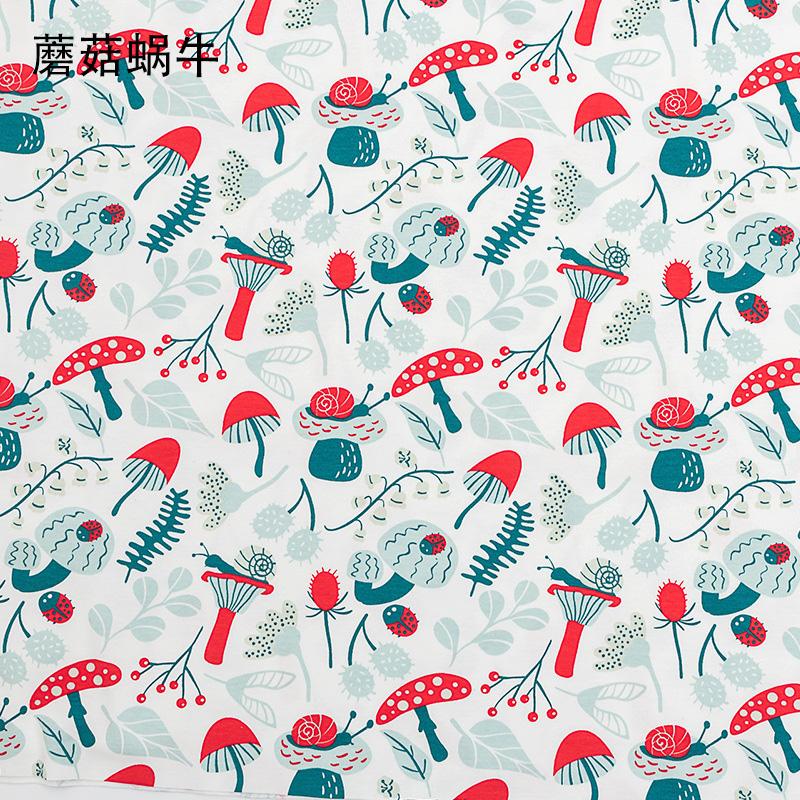 Printed Cartoon Cotton Knitted Fabric by Half Meter Cotton Jersey Fabric for Baby Clothing Making 100x185cm Other Fabric Plain