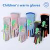 Winddichte Handschuhe Winter Warme Handschuhe Wasserabweisende Cartoon-Druck Kinder Fahrradhandschuhe Outdoor Thermische Fäustlinge mit für Winter