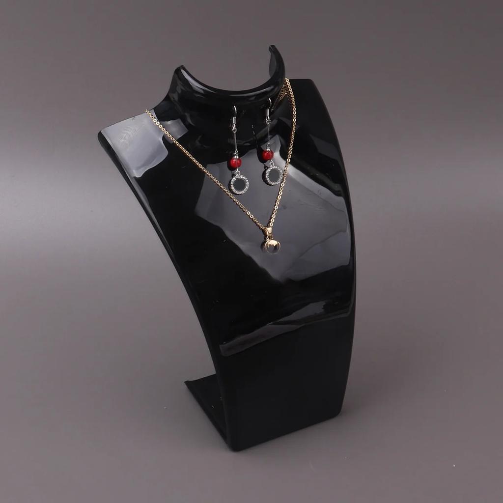Plastic Mannequin Necklace Display Bust Stand Holder Jewellry Mannequin Bust Rack for Necklaces Pendant Earrings Display Shelf