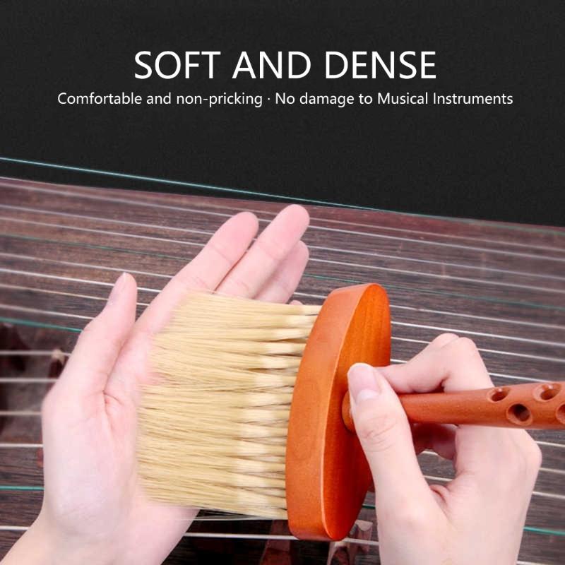 Geige Guzheng Saiten Reinigungsbürste Holzgriff Nylonborsten Reinigerbürste Saiteninstrument Abstaubbürste