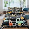 Hip Hop Decor Duvet Cover Colorful Bedspreads Cover Graffiti Pattern Street Culture Theme Decor Bedding Set for Adult Kids Teen