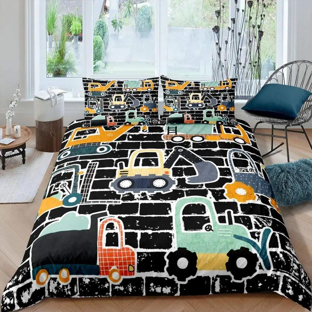 Hip Hop Decor Duvet Cover Colorful Bedspreads Cover Graffiti Pattern Street Culture Theme Decor Bedding Set for Adult Kids Teen