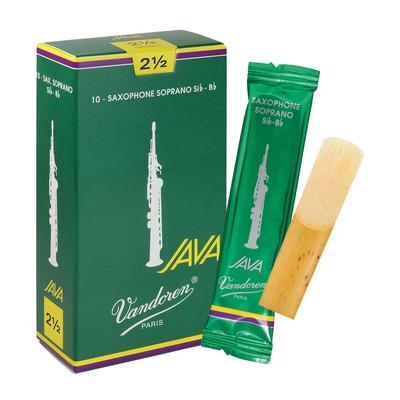Vandoren Java Soprano Saxophone Hardness of Reeds, 2-1/2 (Pack 10)