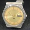 CITIZEN AUTOMATIC 8200 JAPAN MENS VINTAGE GOLDEN COLOR DIAL WATCH a702755-1 R210-a702755